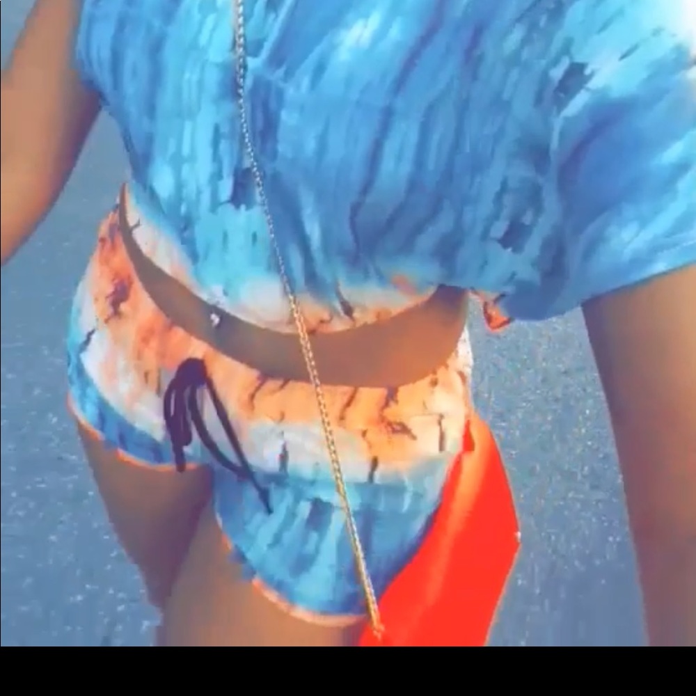 Tie die shorts